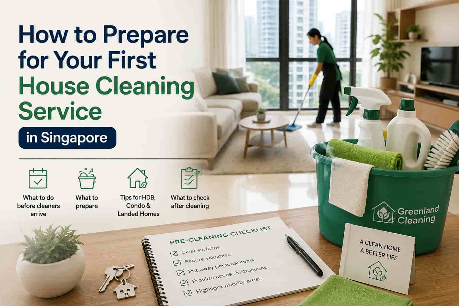 Preparing for a first house cleaning service in Singapore