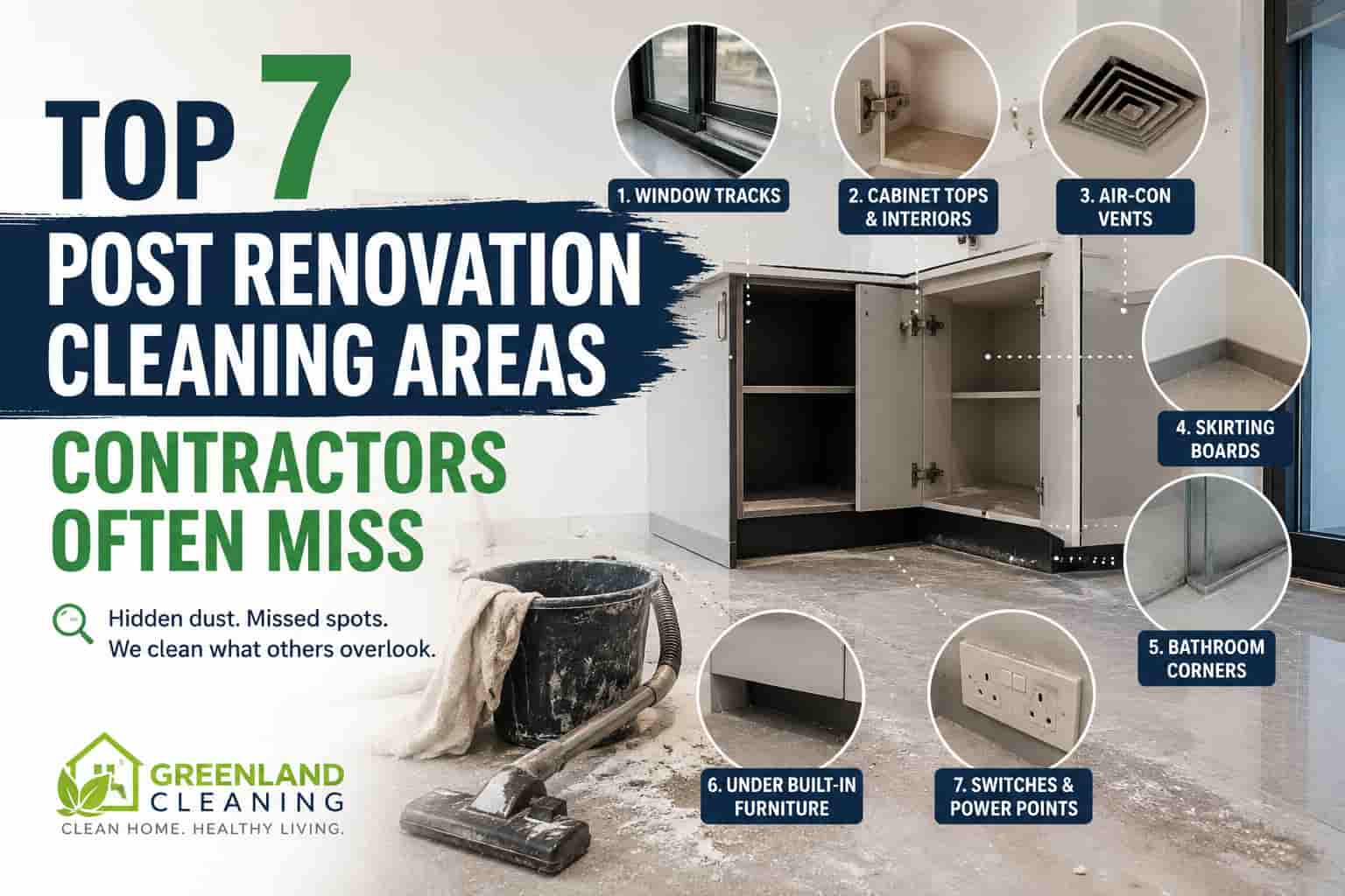 Post renovation cleaning areas contractors often miss in Singapore homes